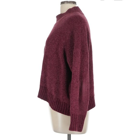 (Anthropologie) Sanctuary Burgundy Pullover Sweater Size Large - Picture 4 of 6